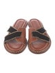 Ulla Johnson Leather Grosgrain Trim Slides