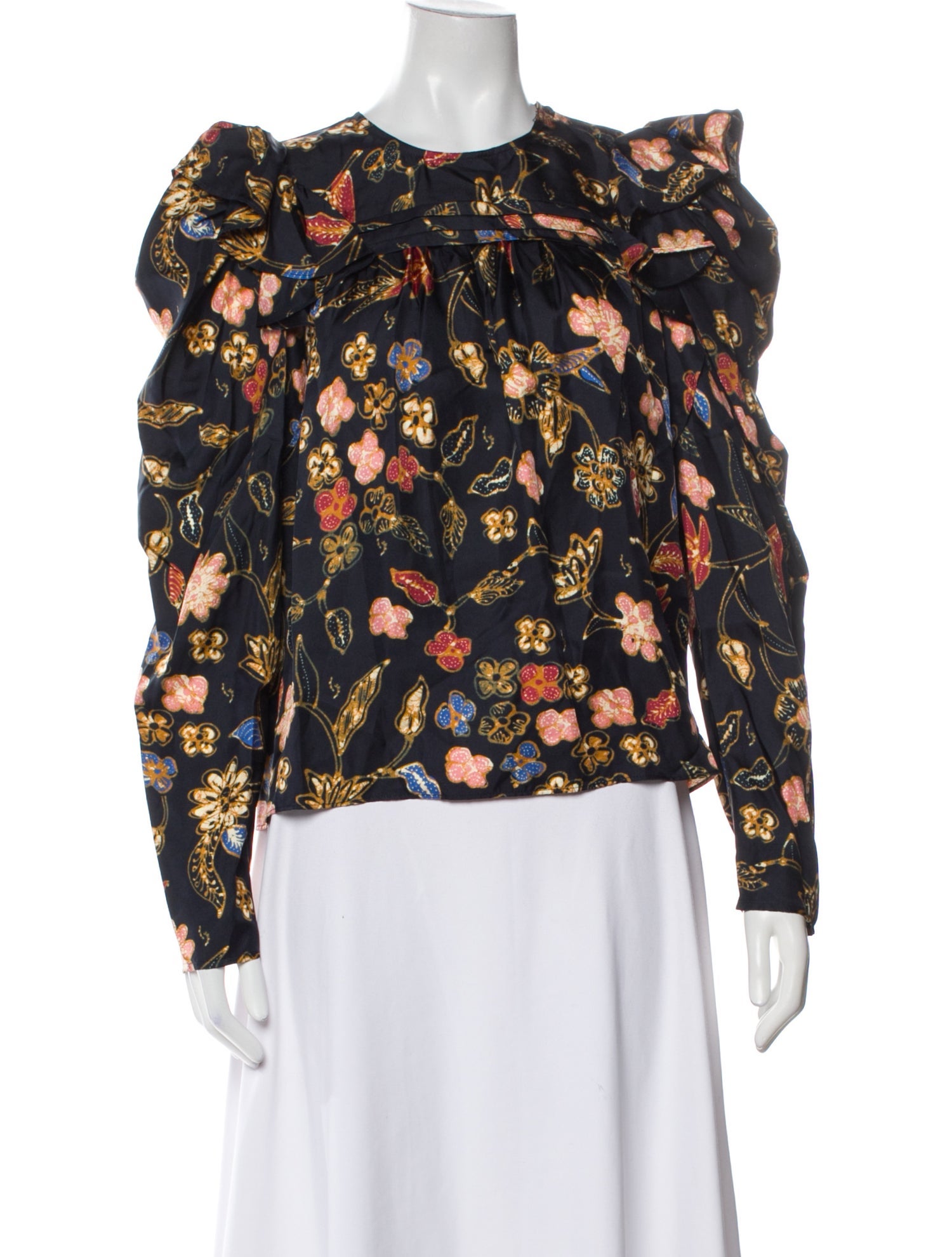 Ulla Johnson Silk Floral Print Blouse
