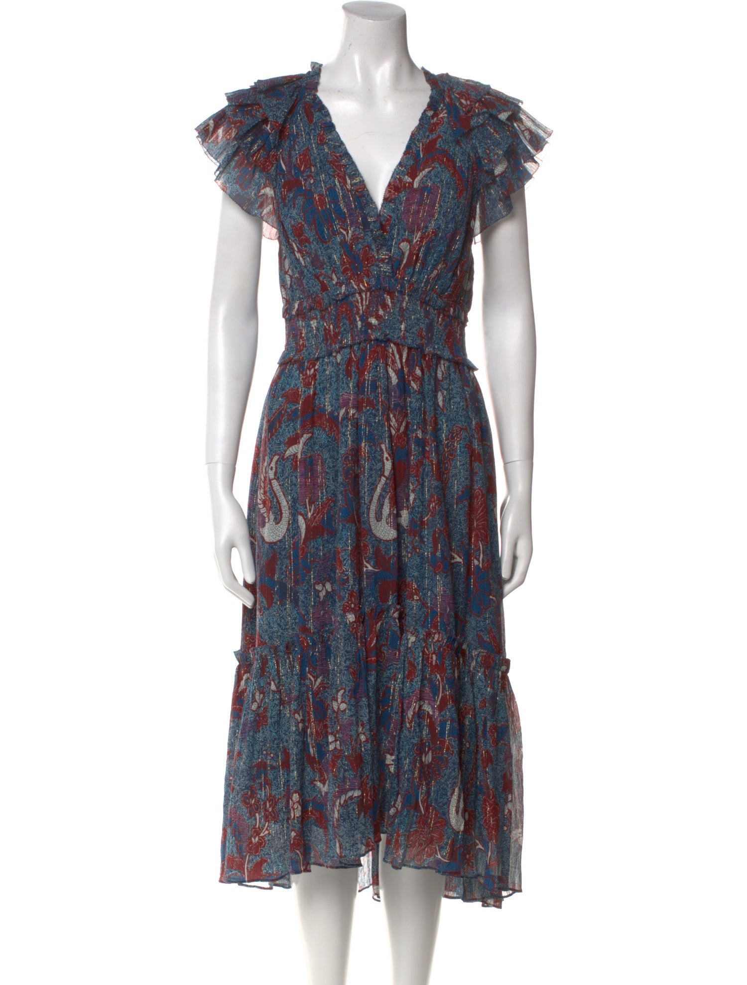 Ulla Johnson Printed Midi Length Dress