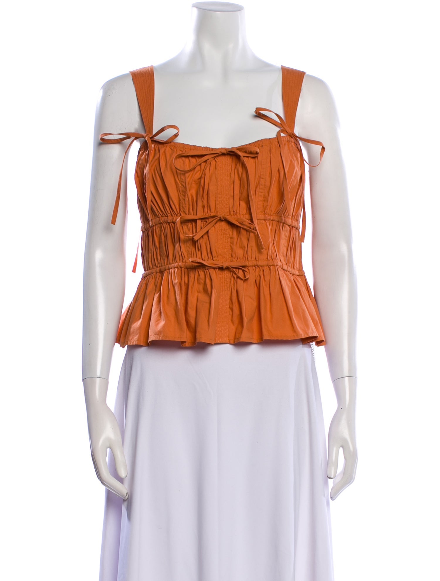Ulla Johnson Square Neckline Sleeveless Crop Top