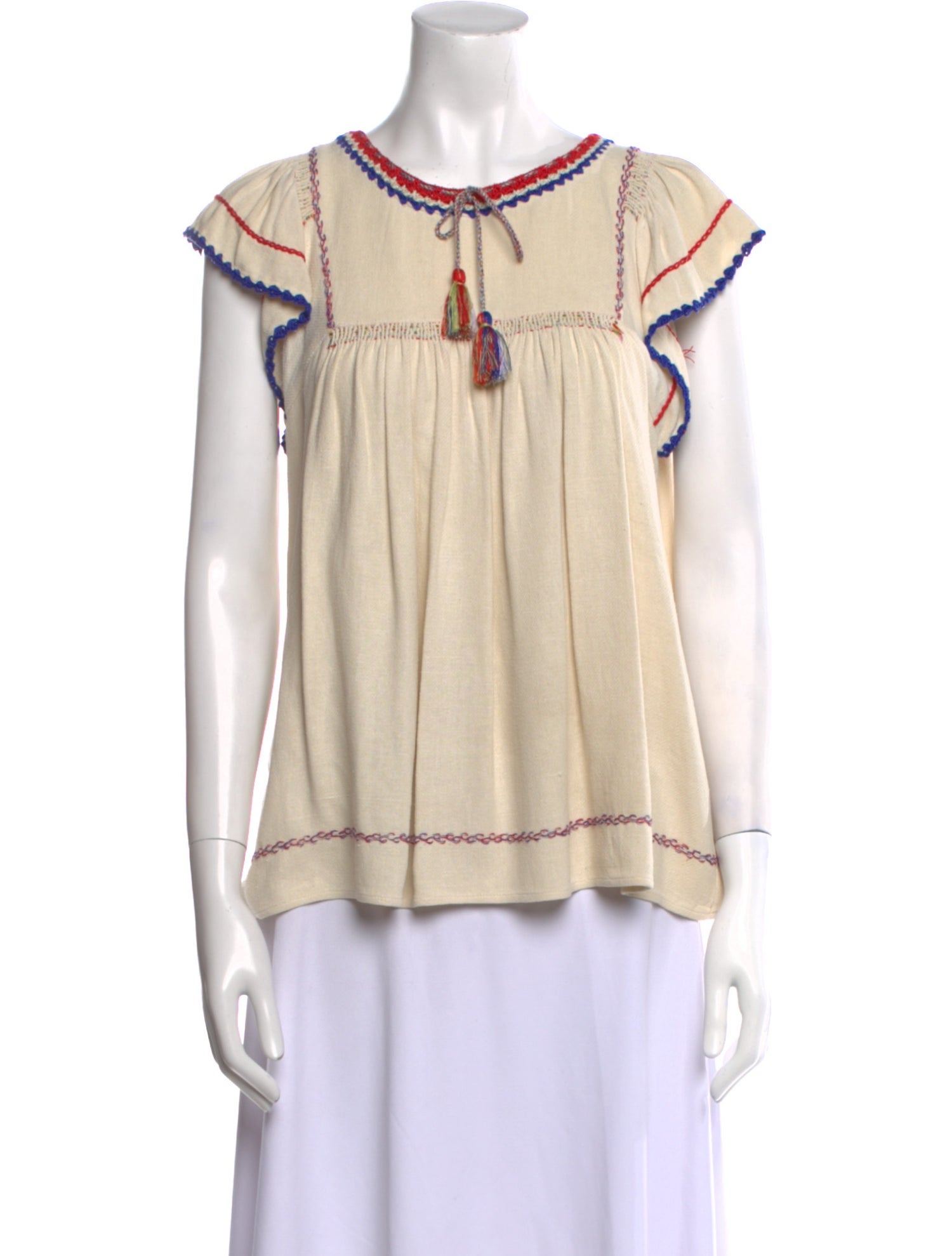 Ulla Johnson Silk Scoop Neck Blouse