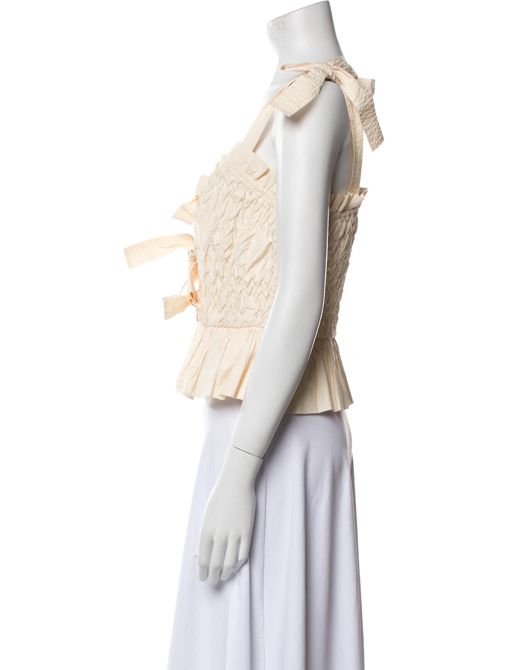 Ulla Johnson Square Neckline Sleeveless Crop Top