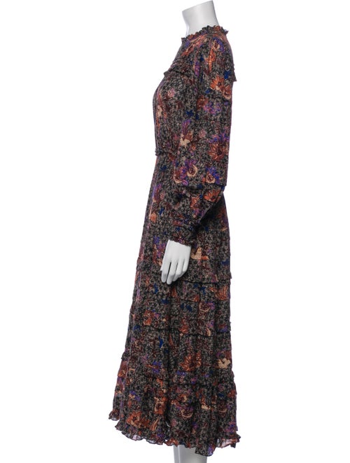Ulla Johnson Floral Print Midi Length Dress