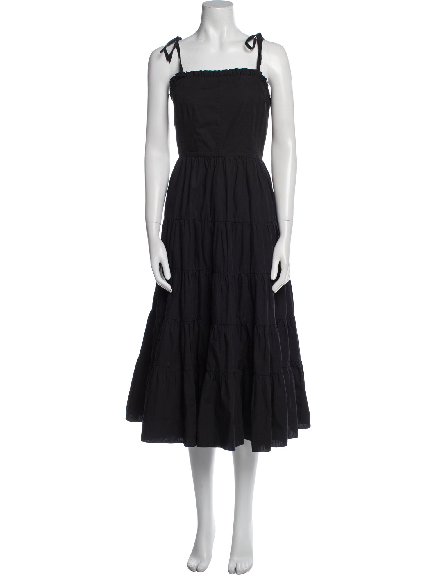 Ulla Johnson Square Neckline Midi Length Dress