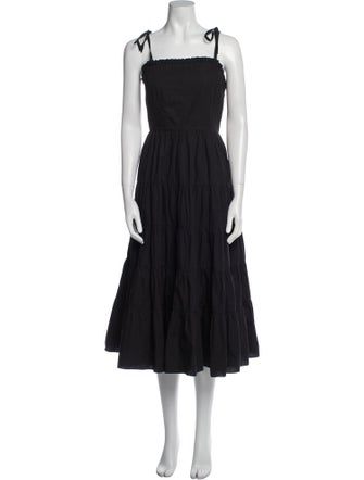 Ulla Johnson Square Neckline Midi Length Dress