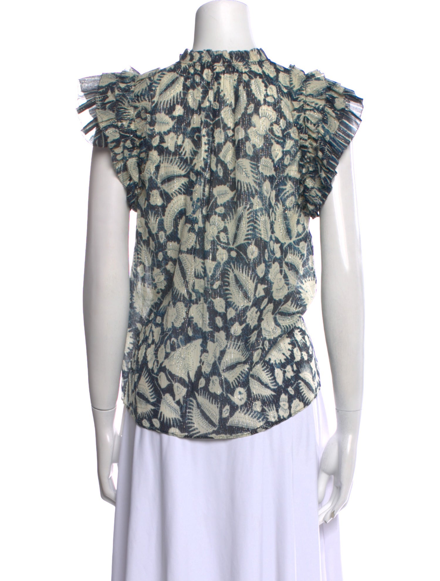 Ulla Johnson Printed V-Neck Blouse