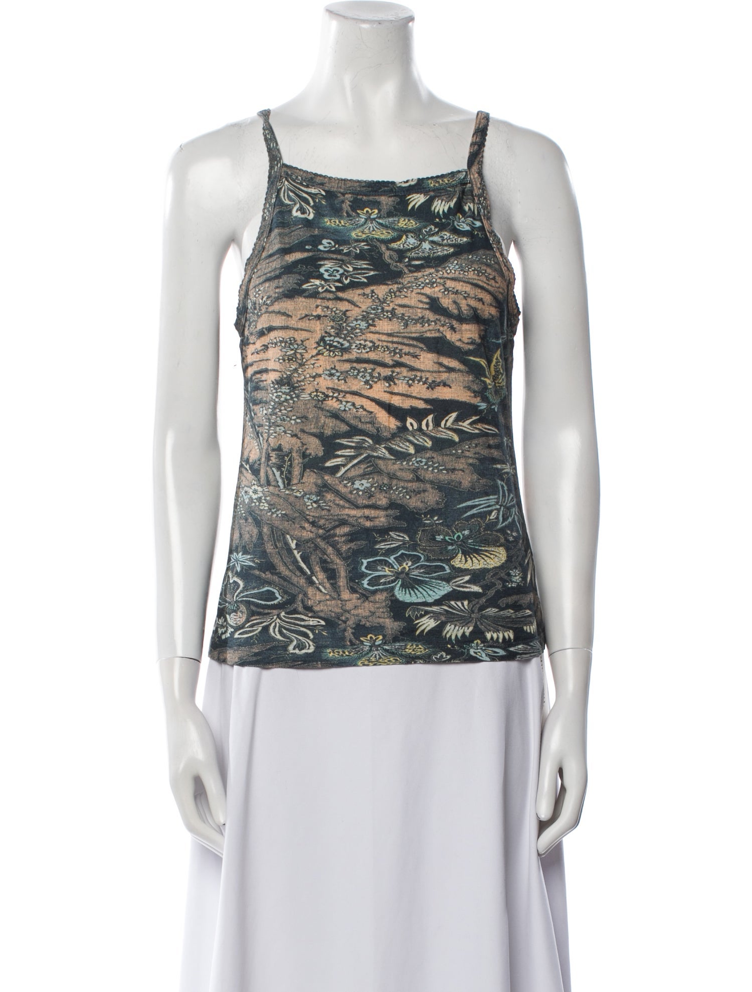 Ulla Johnson Printed Square Neckline Top