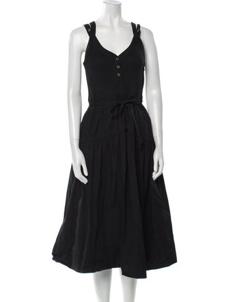 Ulla Johnson V-Neck Midi Length Dress