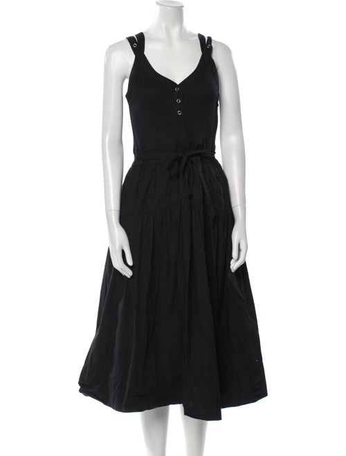 Ulla Johnson V-Neck Midi Length Dress