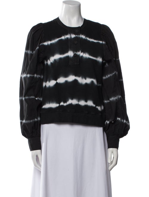 Ulla Johnson Tie-Dye Print Crew Neck Sweatshirt
