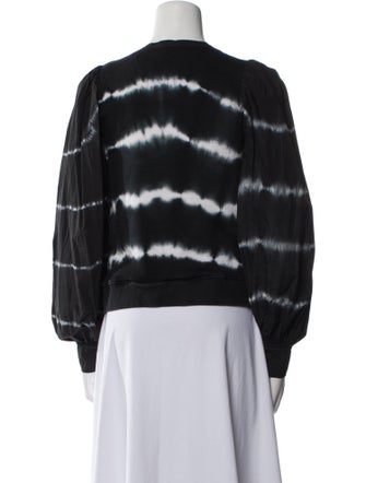 Ulla Johnson Tie-Dye Print Crew Neck Sweatshirt