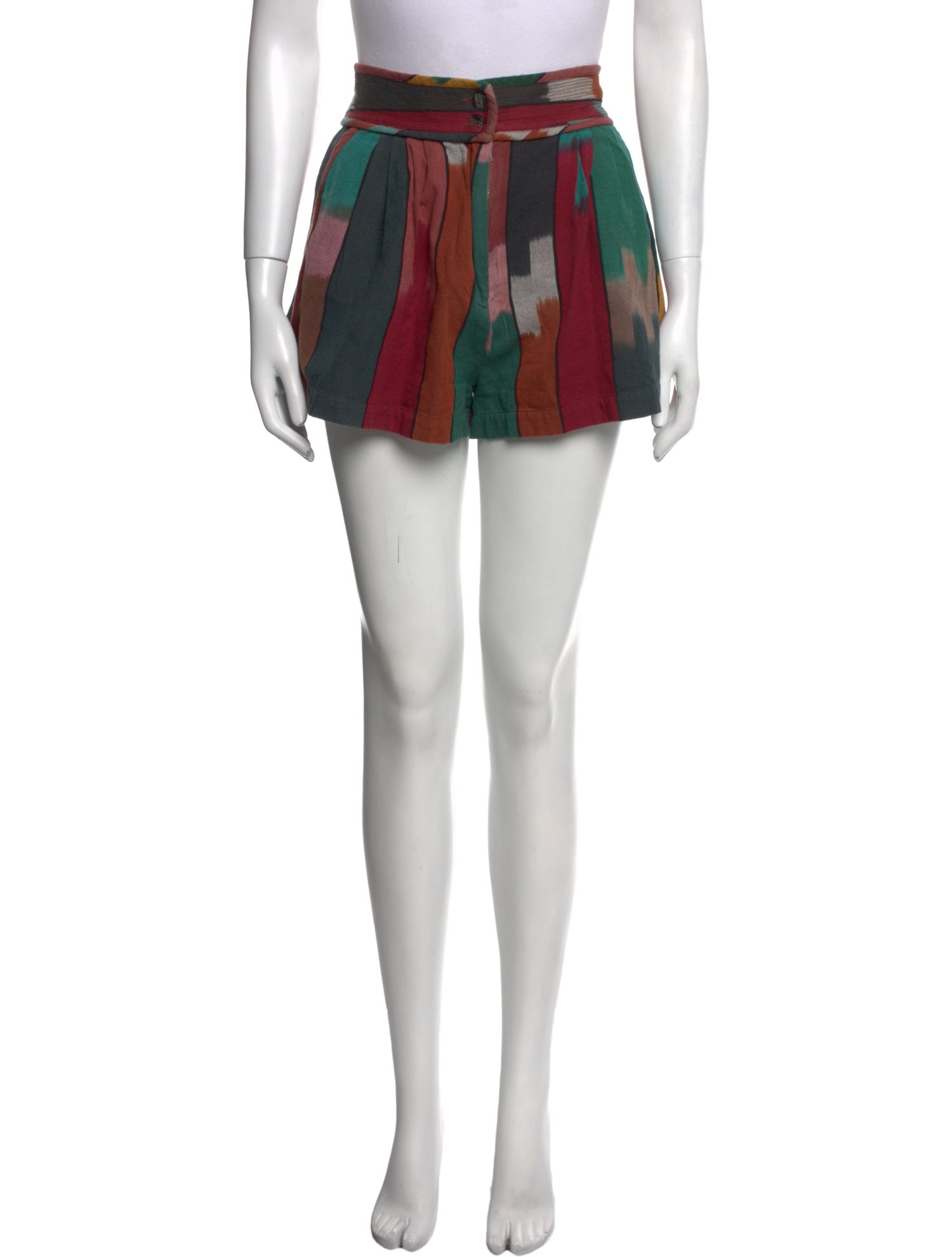 Ulla Johnson Colorblock Pattern Mini Shorts