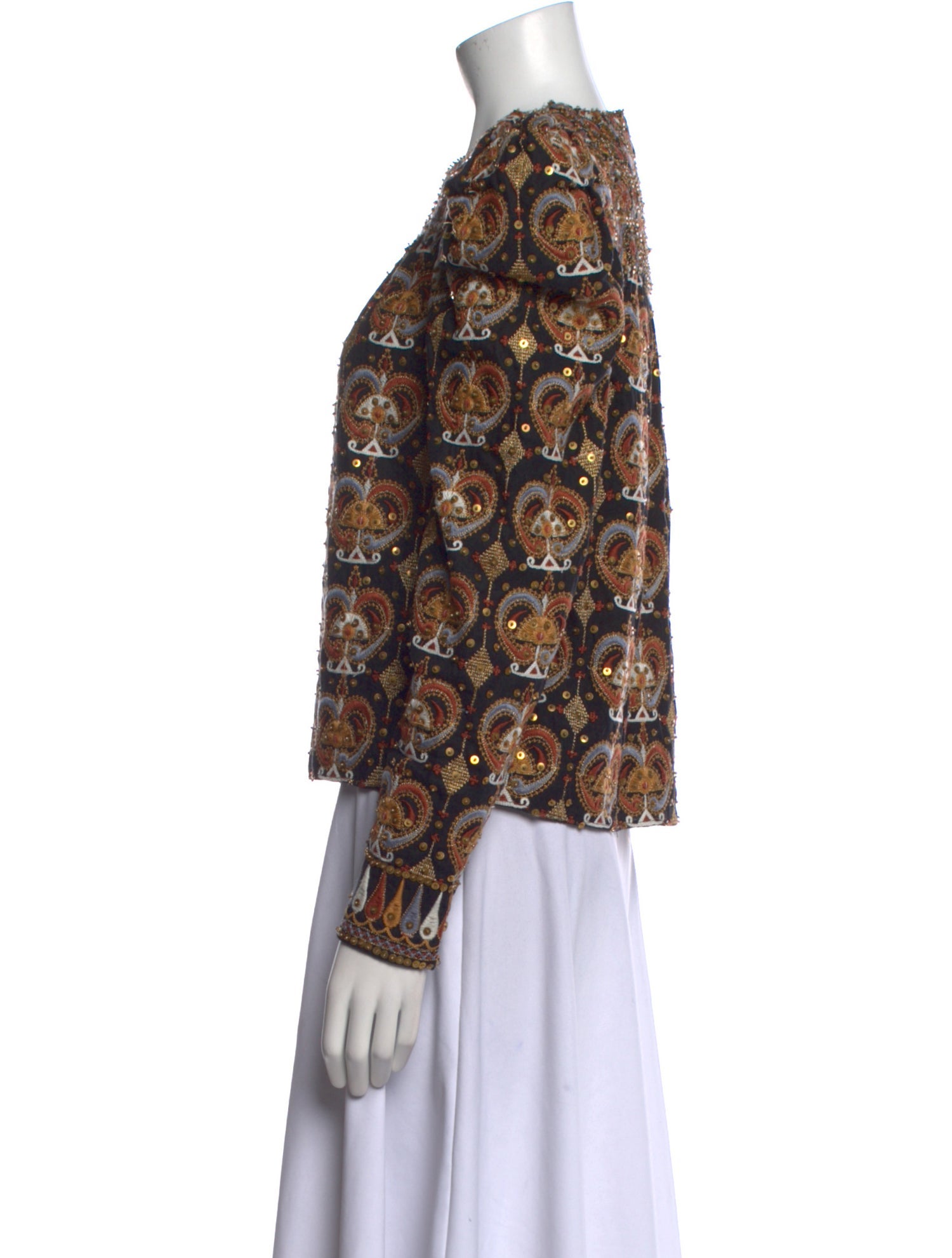 Ulla Johnson Printed Crew Neck Blouse