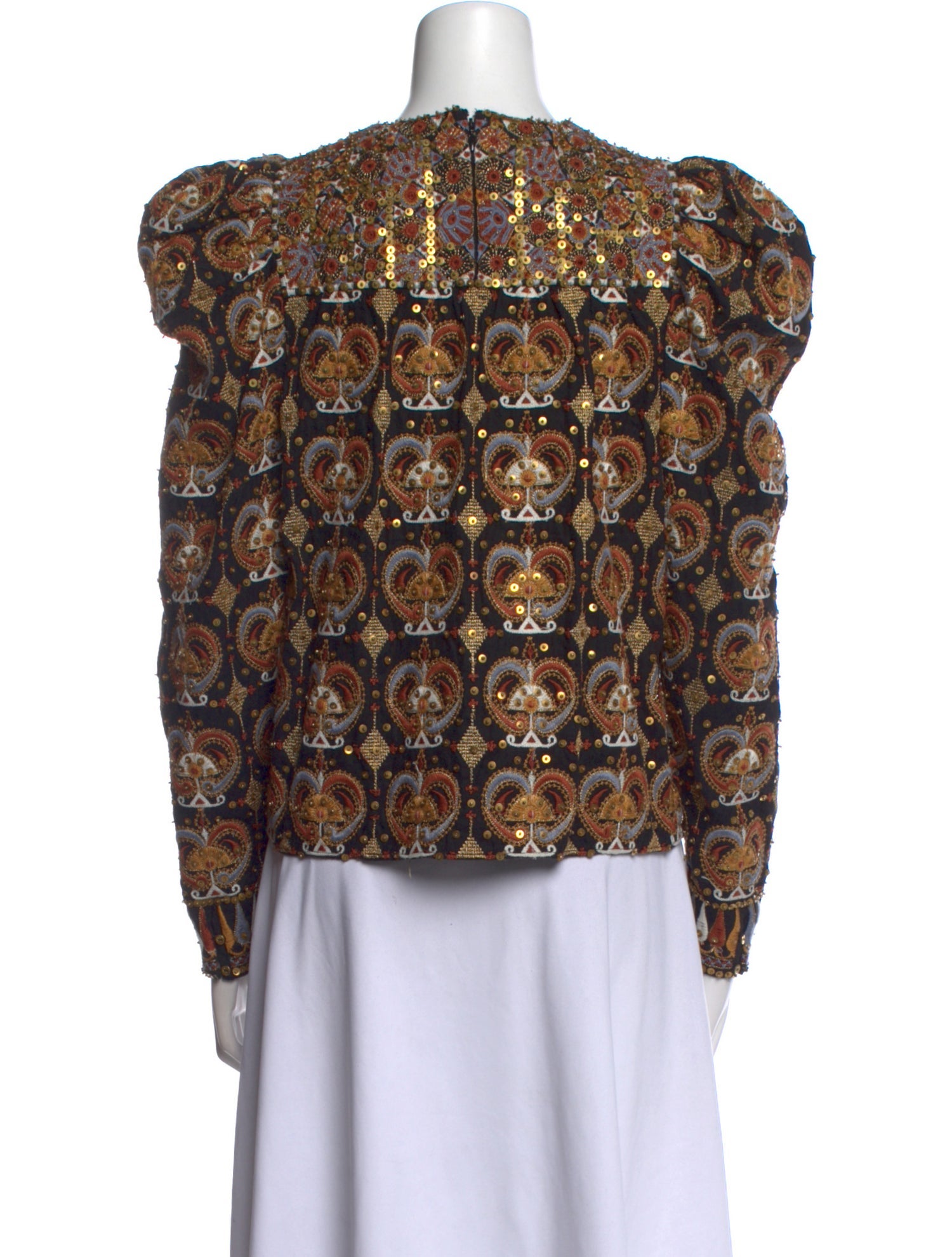 Ulla Johnson Printed Crew Neck Blouse