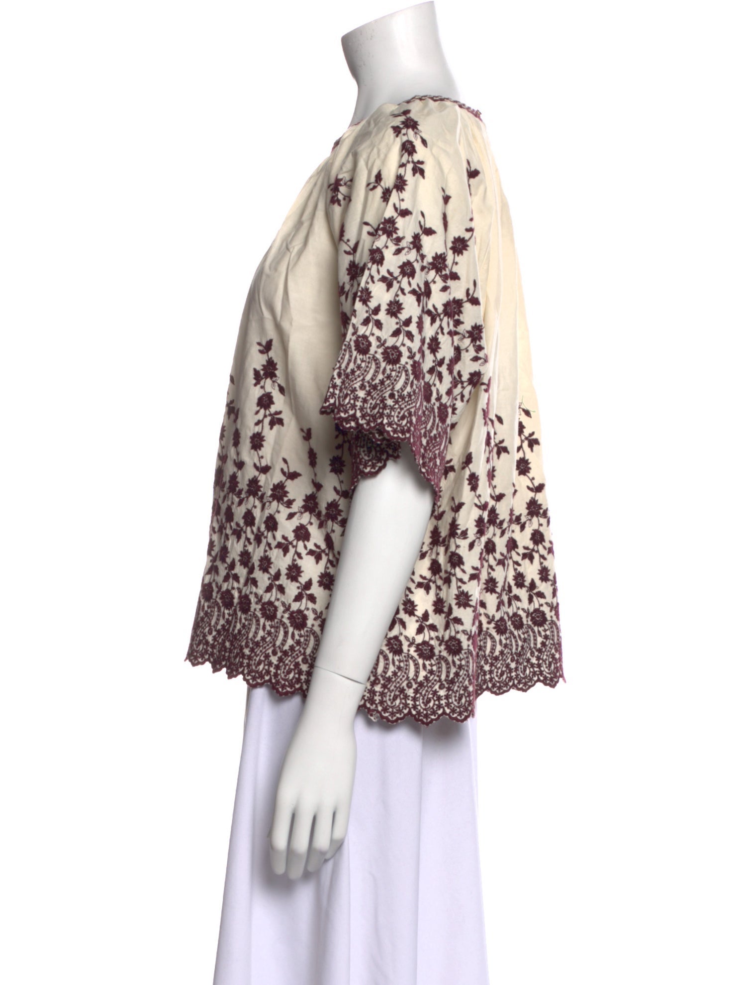 Ulla Johnson Printed Crew Neck Blouse