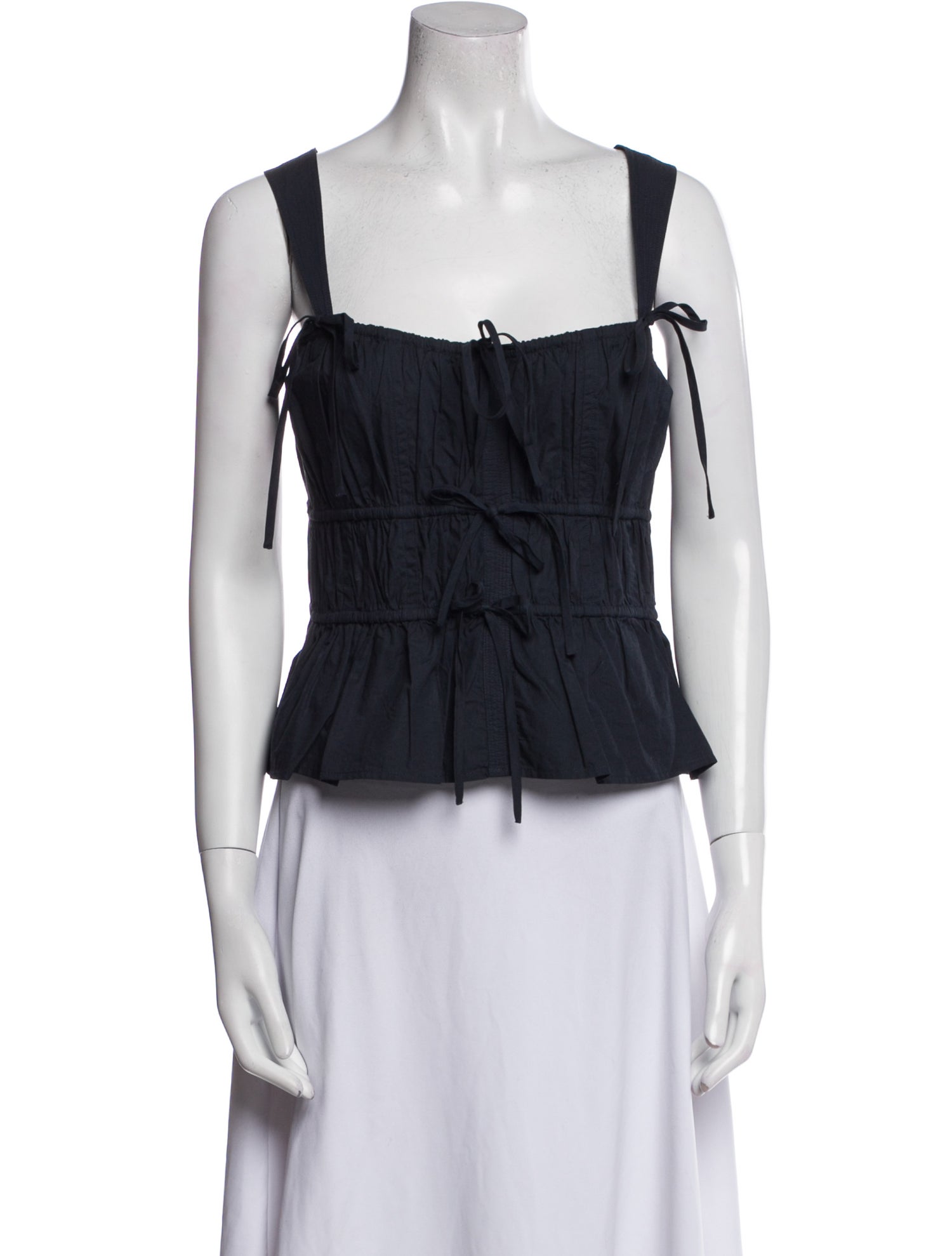 Ulla Johnson Square Neckline Sleeveless Crop Top