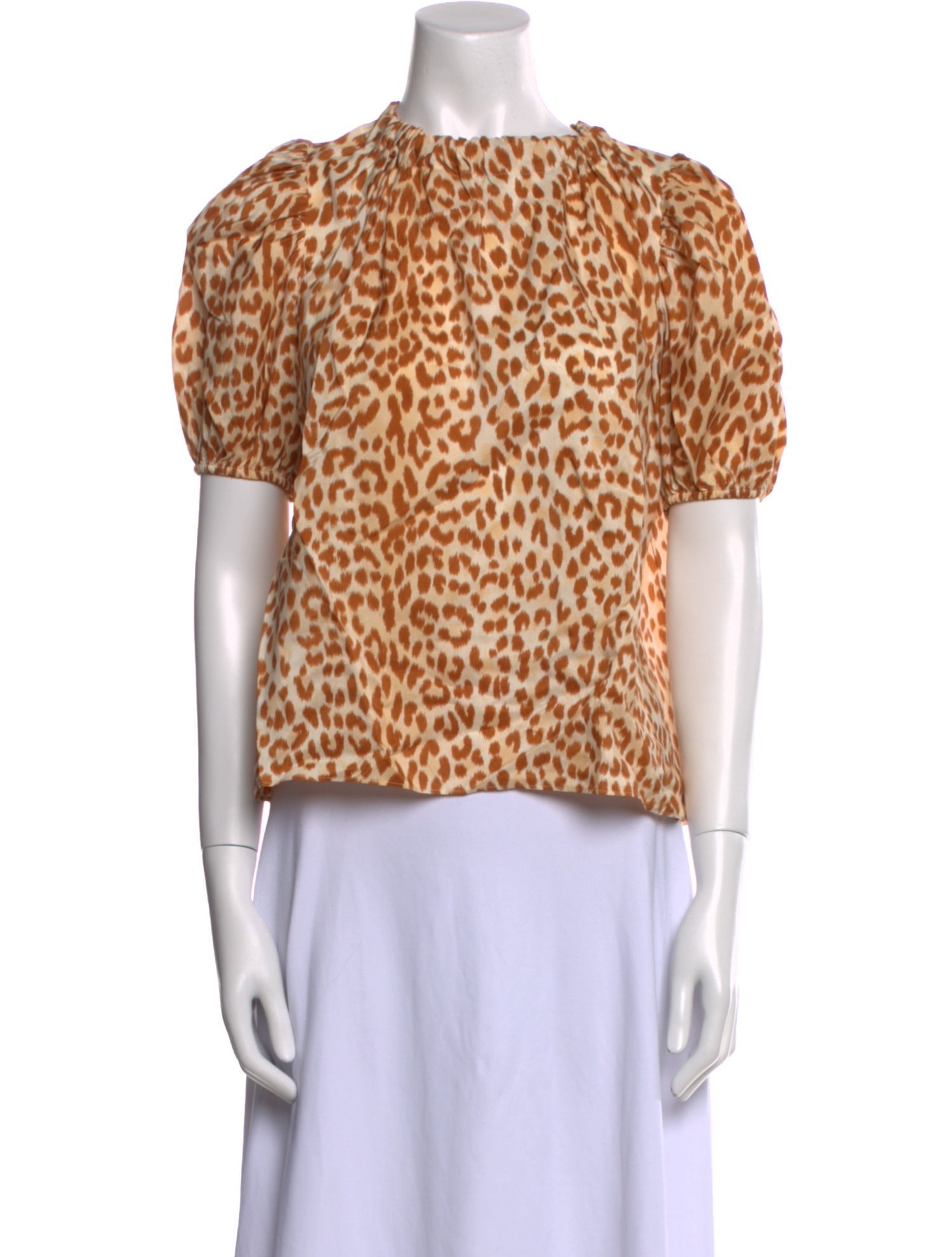 Ulla Johnson Silk Animal Print Blouse