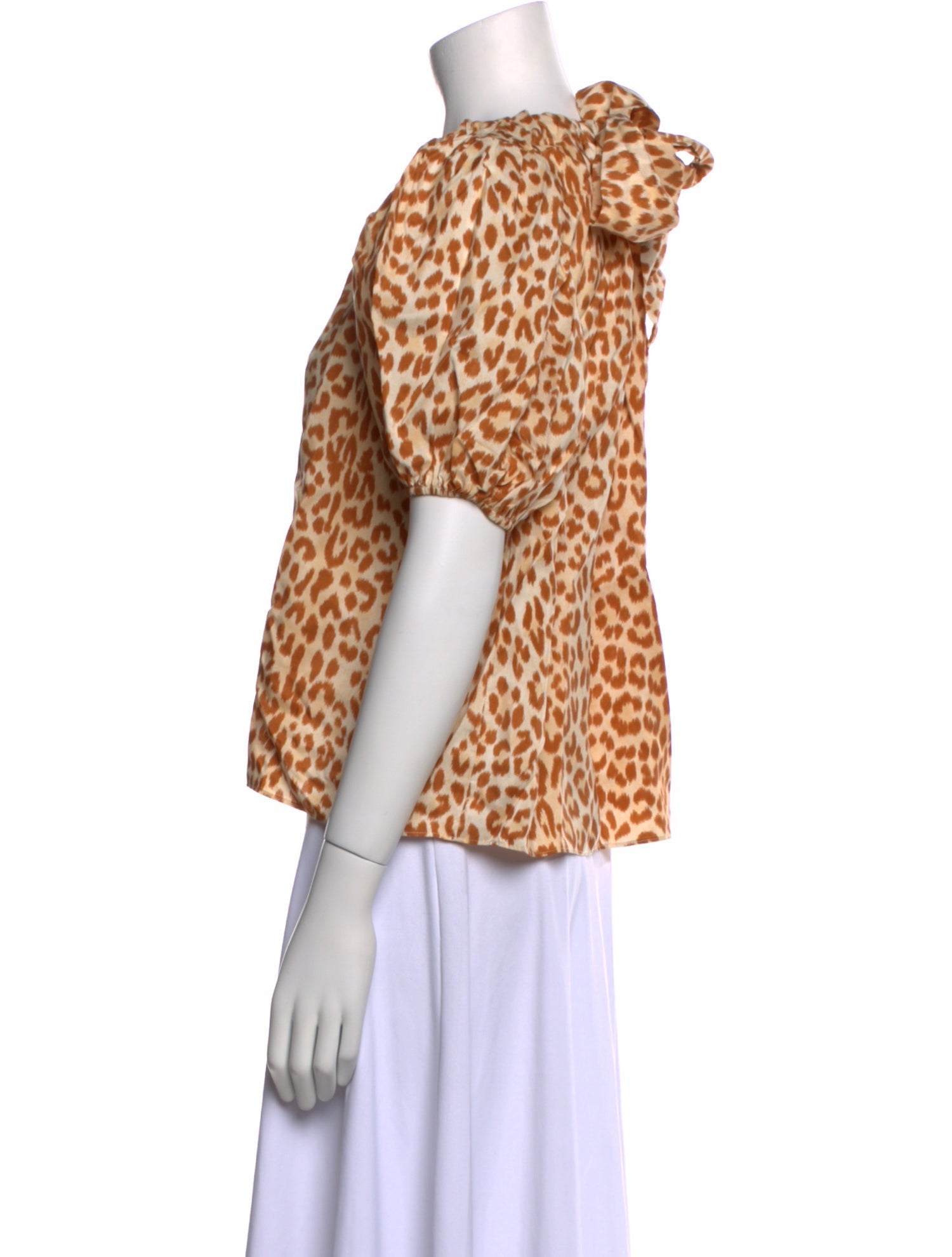 Ulla Johnson Silk Animal Print Blouse