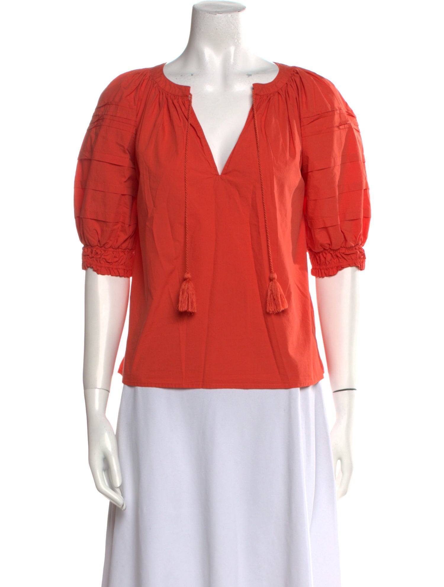Ulla Johnson V-Neck Three-Quarter Sleeve Blouse