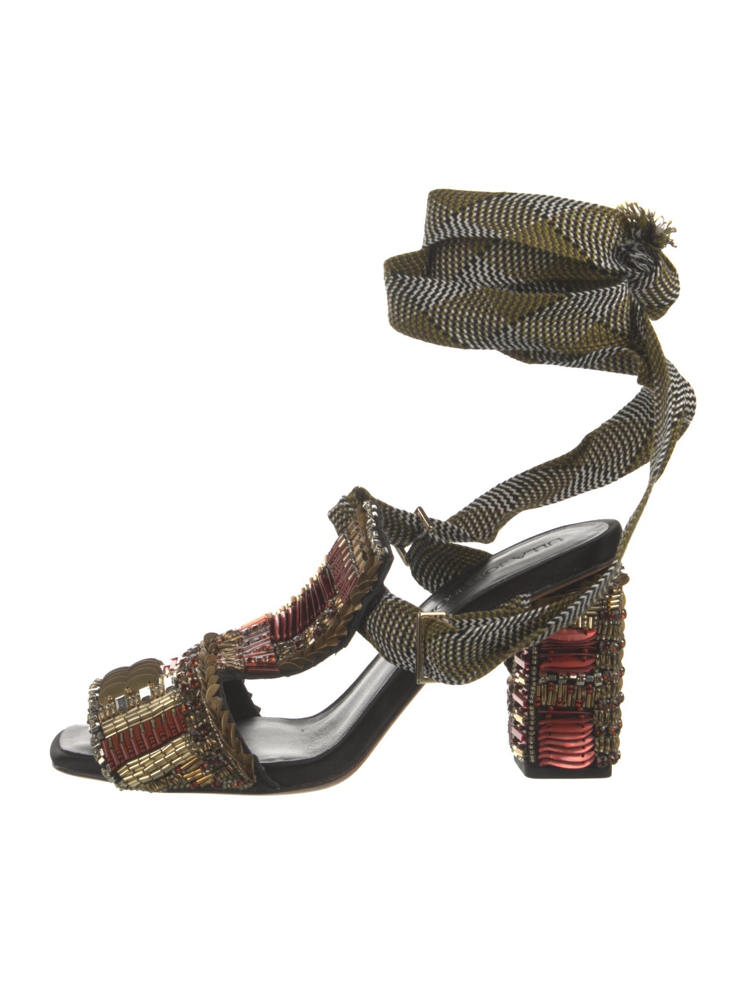 Ulla Johnson Sequins Printed Sandals
