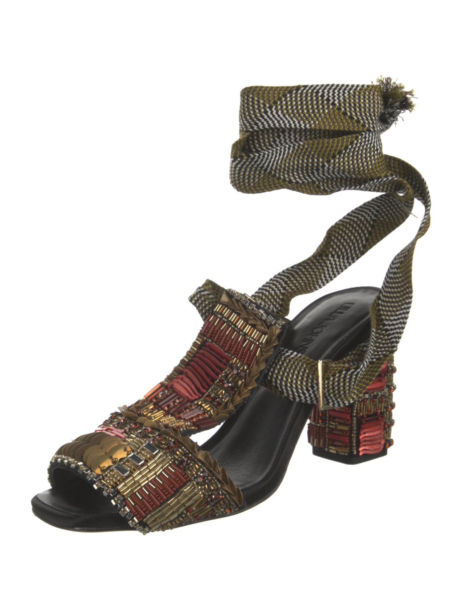 Ulla Johnson Sequins Printed Sandals