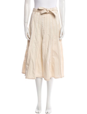 Ulla Johnson Pleated Accents Midi Length Skirt