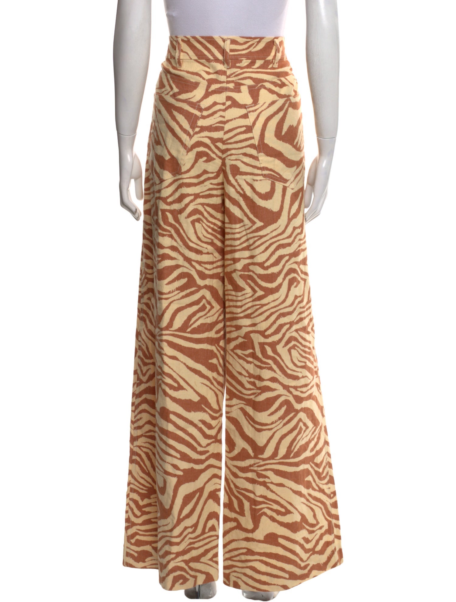 Ulla Johnson Animal Print Wide Leg Pants