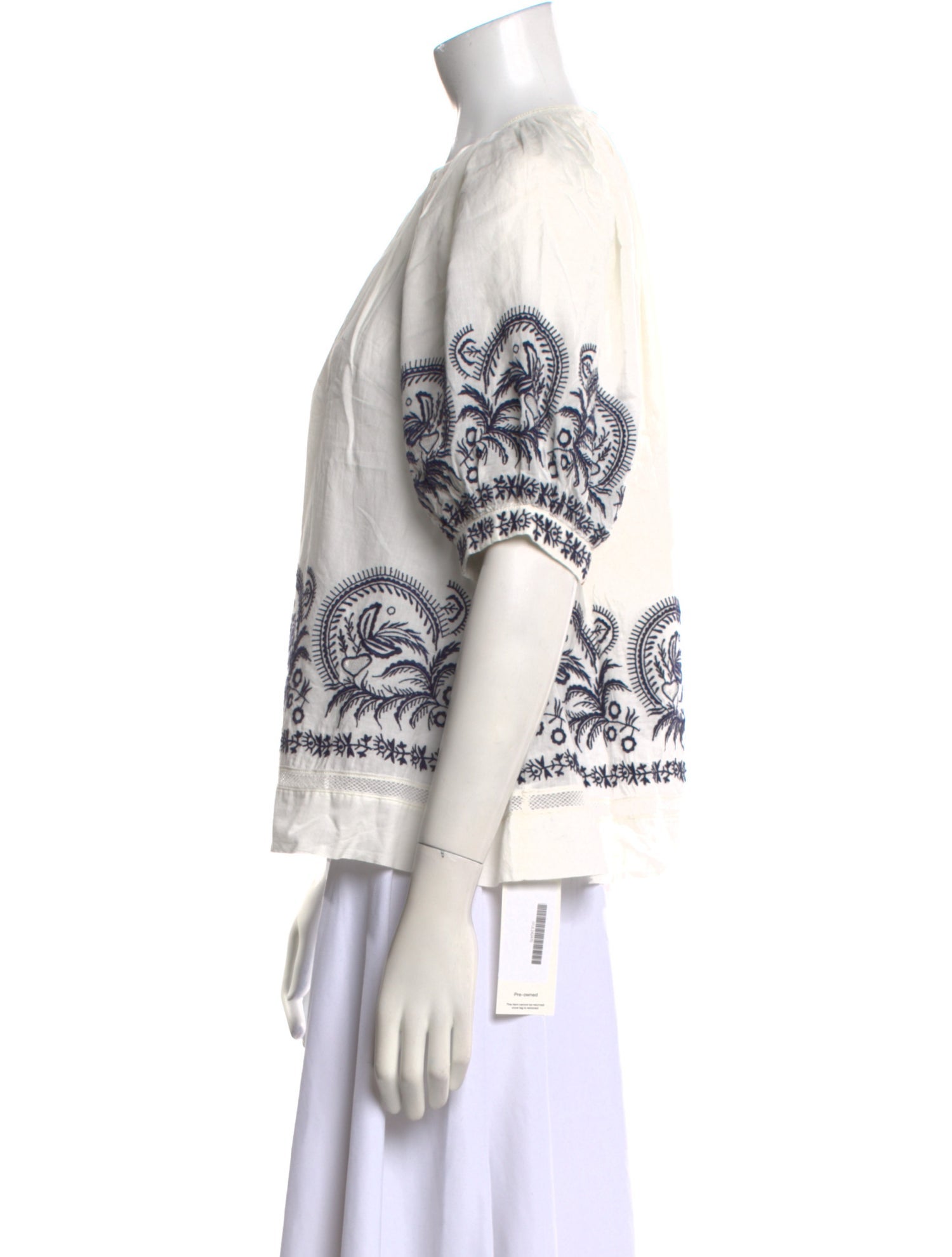 Ulla Johnson Printed Crew Neck Blouse