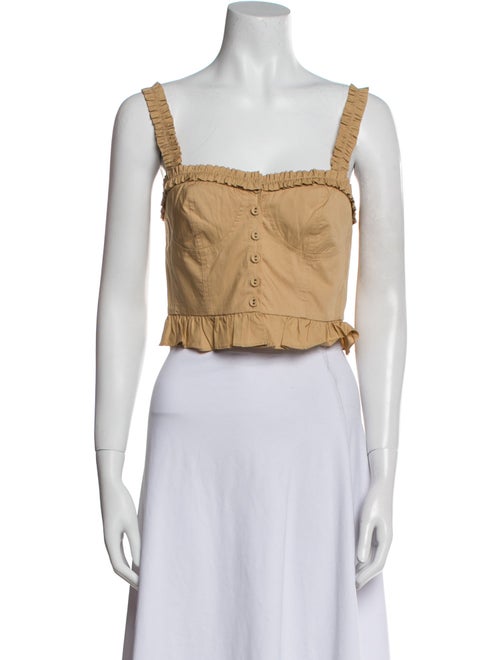 Ulla Johnson Square Neckline Sleeveless Crop Top