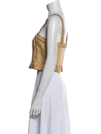 Ulla Johnson Square Neckline Sleeveless Crop Top