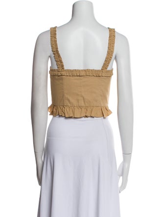 Ulla Johnson Square Neckline Sleeveless Crop Top