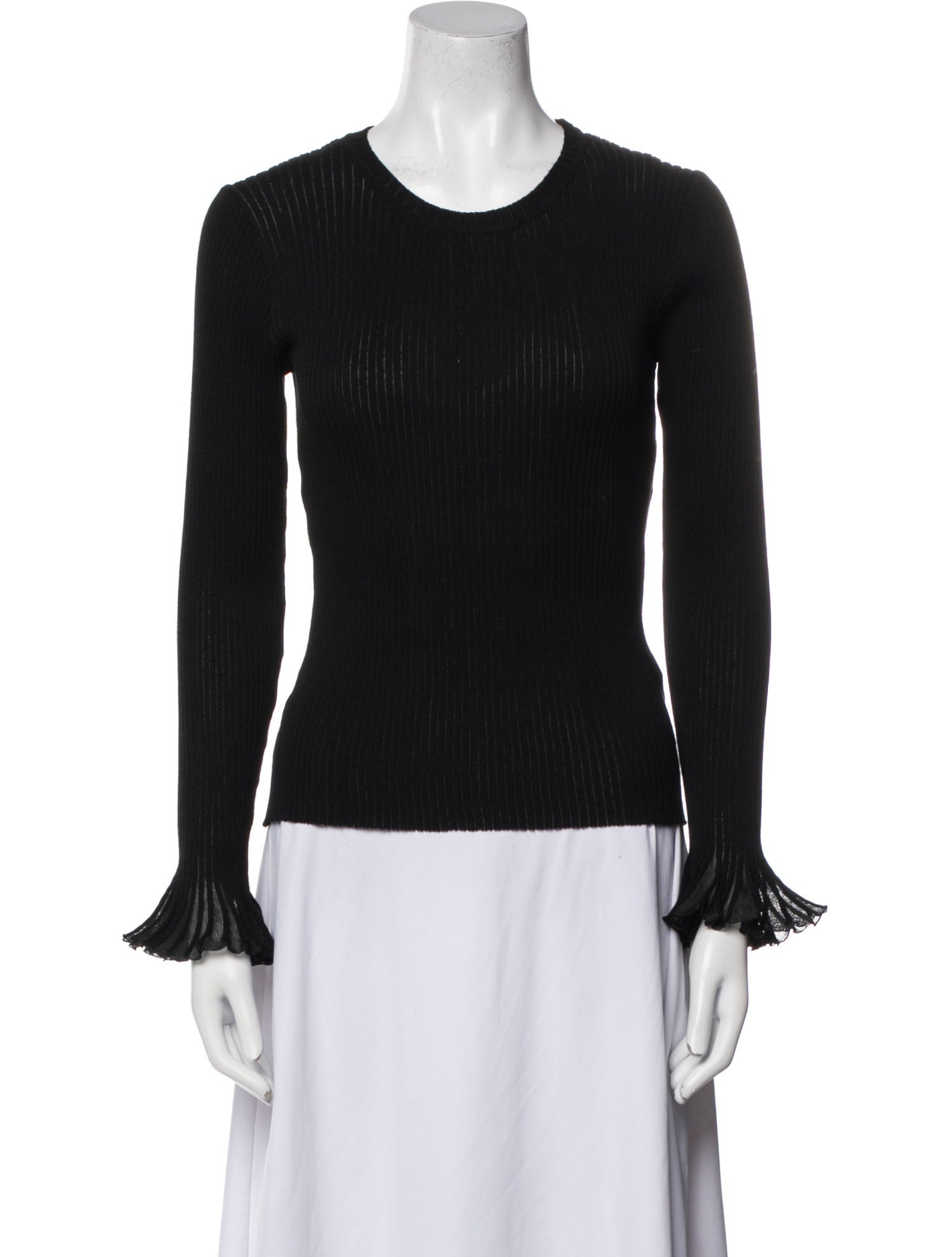 Ulla Johnson Crew Neck Long Sleeve Top