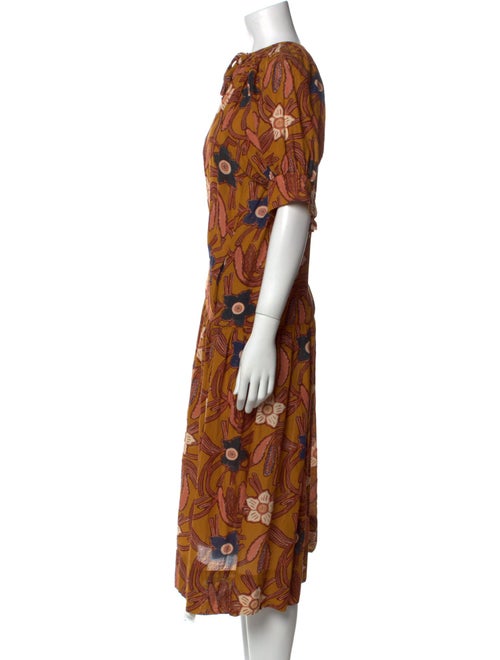 Ulla Johnson Floral Print Midi Length Dress