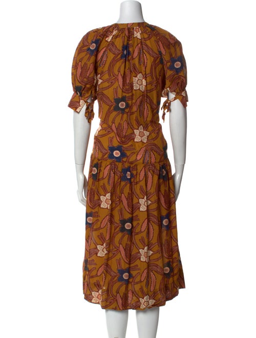 Ulla Johnson Floral Print Midi Length Dress