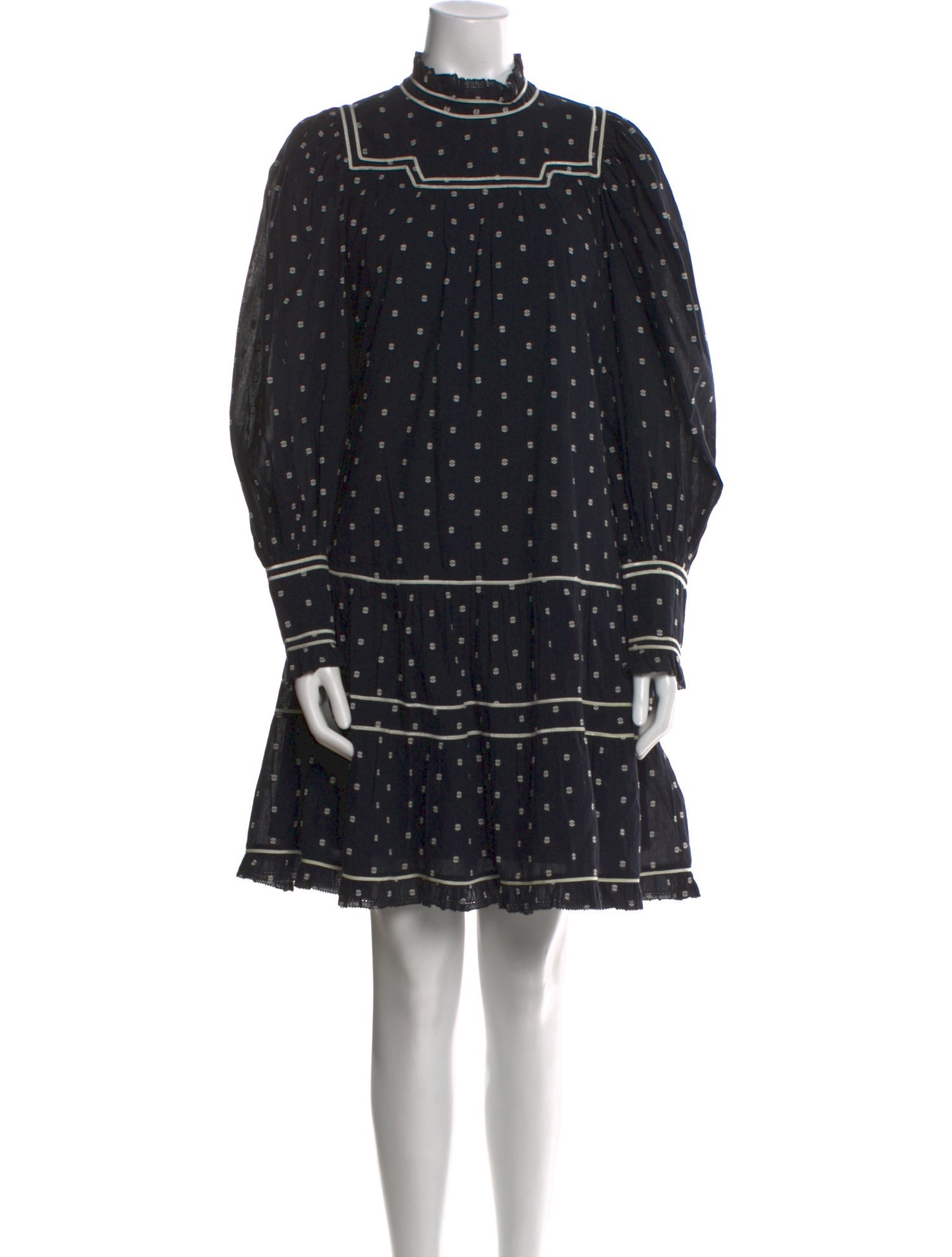 Ulla Johnson Polka Dot Print Knee-Length Dress