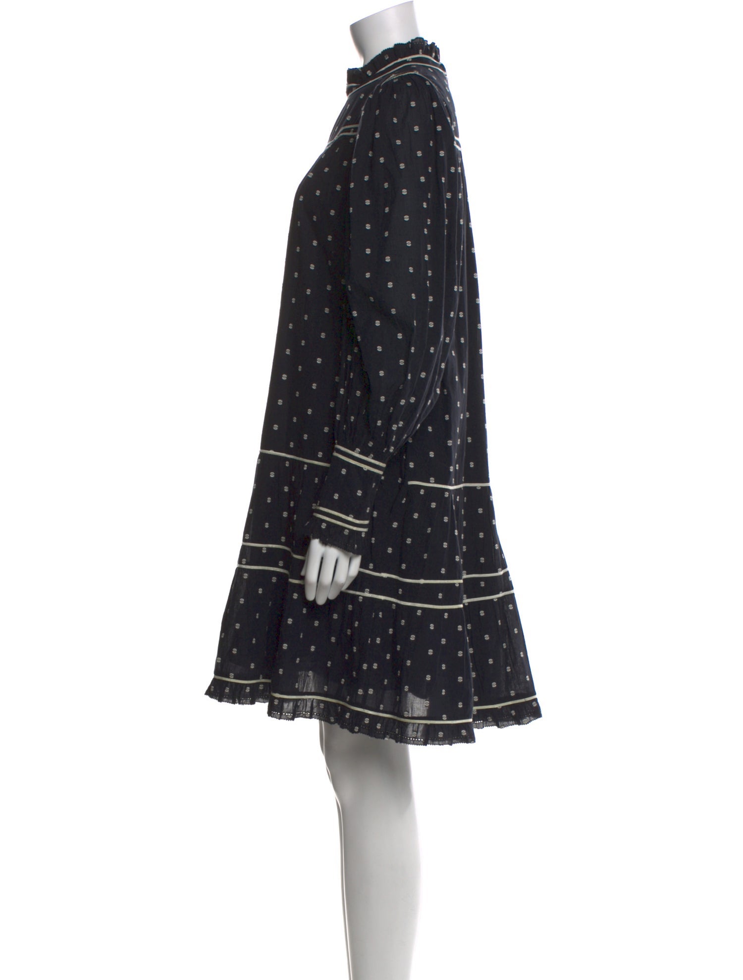 Ulla Johnson Polka Dot Print Knee-Length Dress