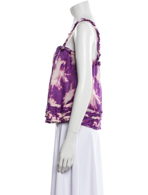 Ulla Johnson Silk Floral Print Crop Top