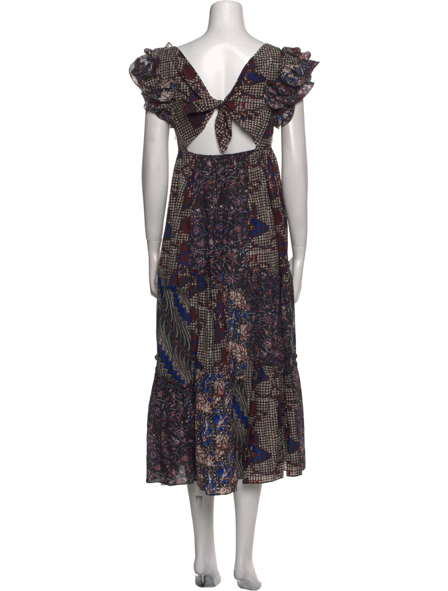 Ulla Johnson Floral Print Midi Length Dress