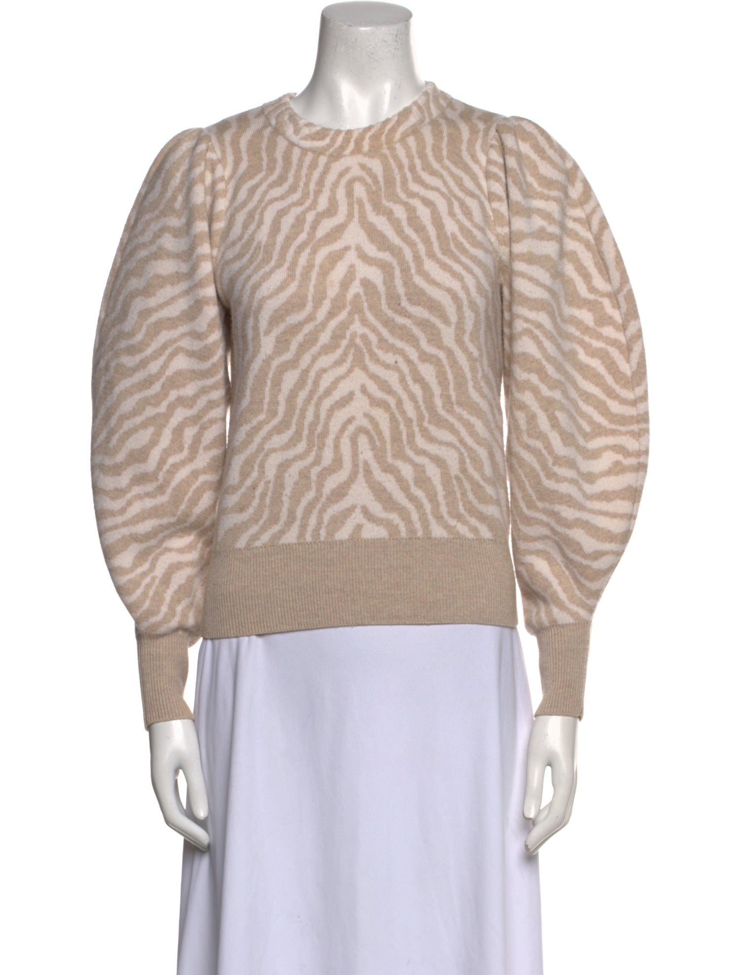 Ulla Johnson Merino Wool Animal Print Sweater