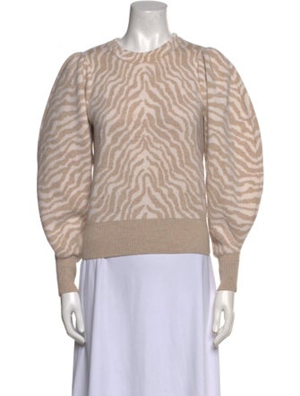 Ulla Johnson Merino Wool Animal Print Sweater