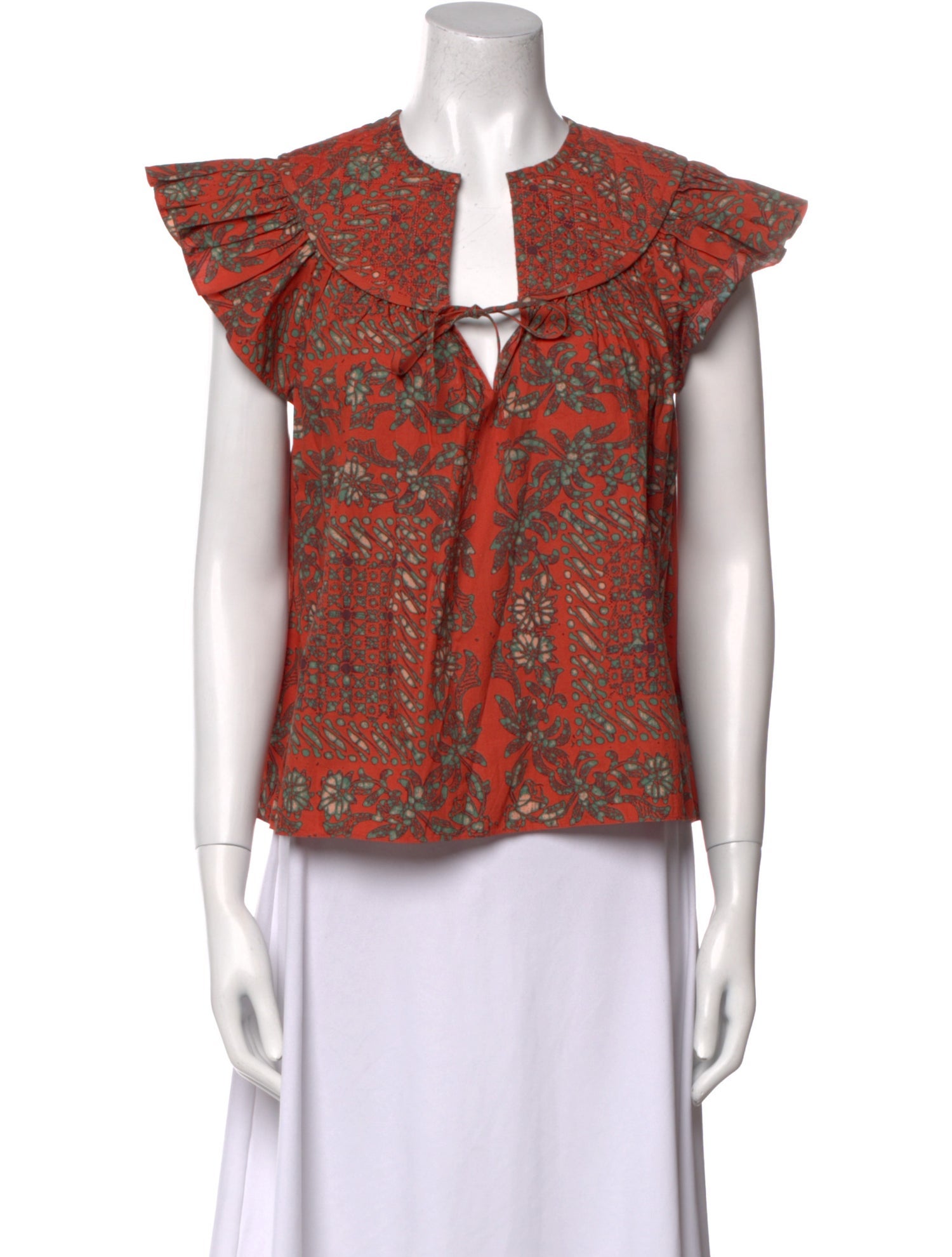 Ulla Johnson Printed V-Neck Blouse
