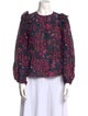 Ulla Johnson Floral Print Crew Neck Blouse
