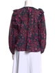 Ulla Johnson Floral Print Crew Neck Blouse