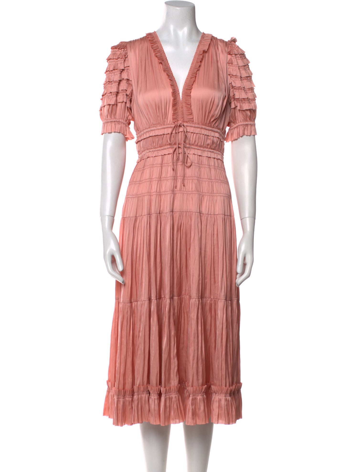 Ulla Johnson V-Neck Midi Length Dress
