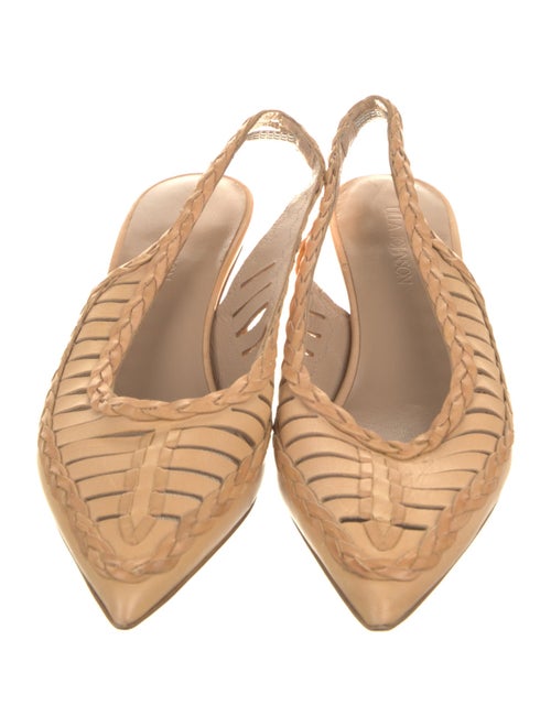 Ulla Johnson Leather Braided Accents Slingback Flats