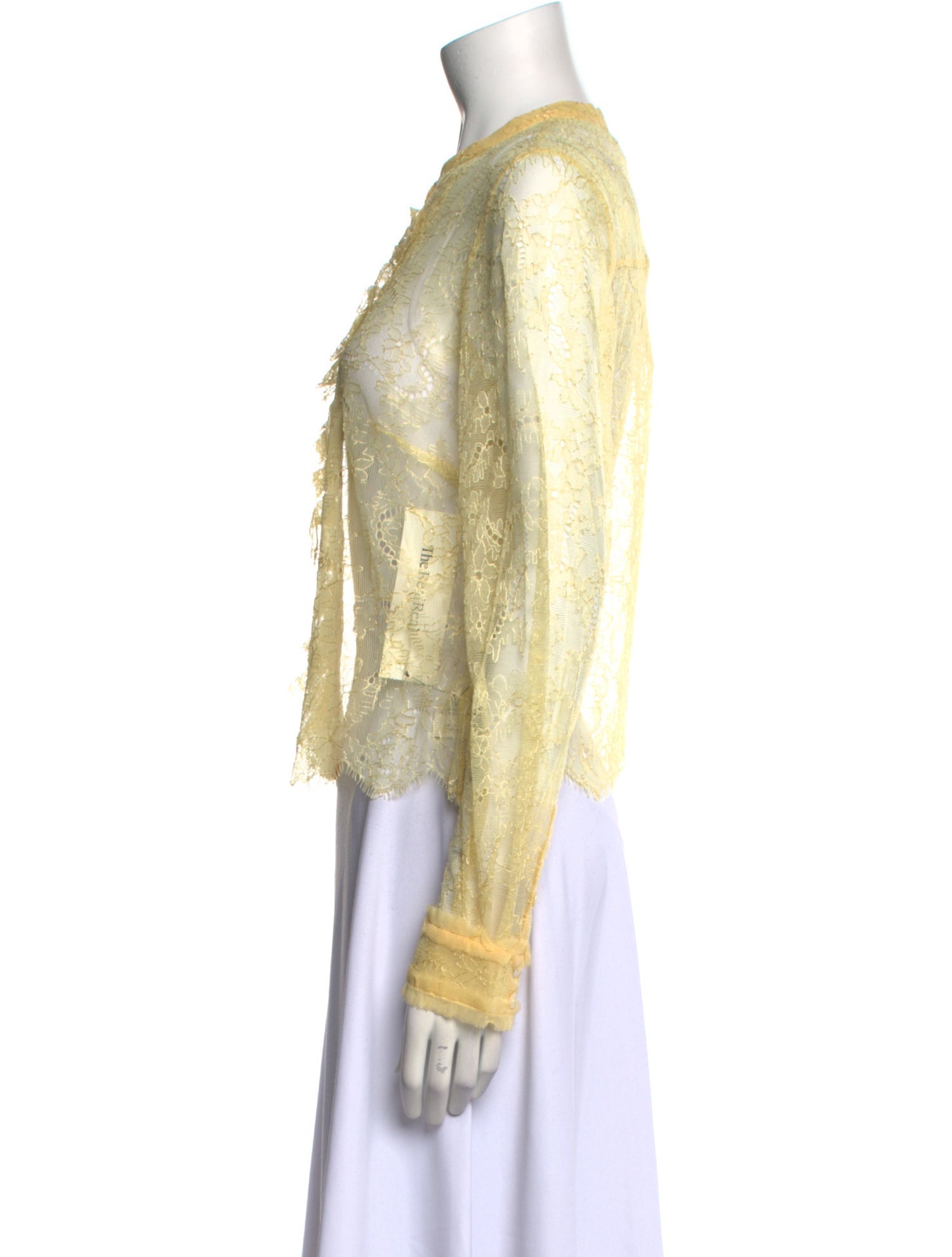 Ulla Johnson Lace Pattern Crew Neck Button-Up Top w/ Tags