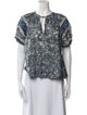Ulla Johnson Printed V-Neck Blouse