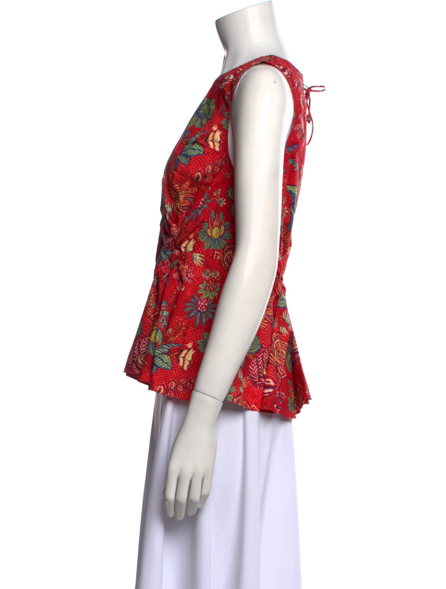 Ulla Johnson Floral Print V-Neck Top