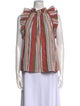 Ulla Johnson Striped Mock Neck Blouse