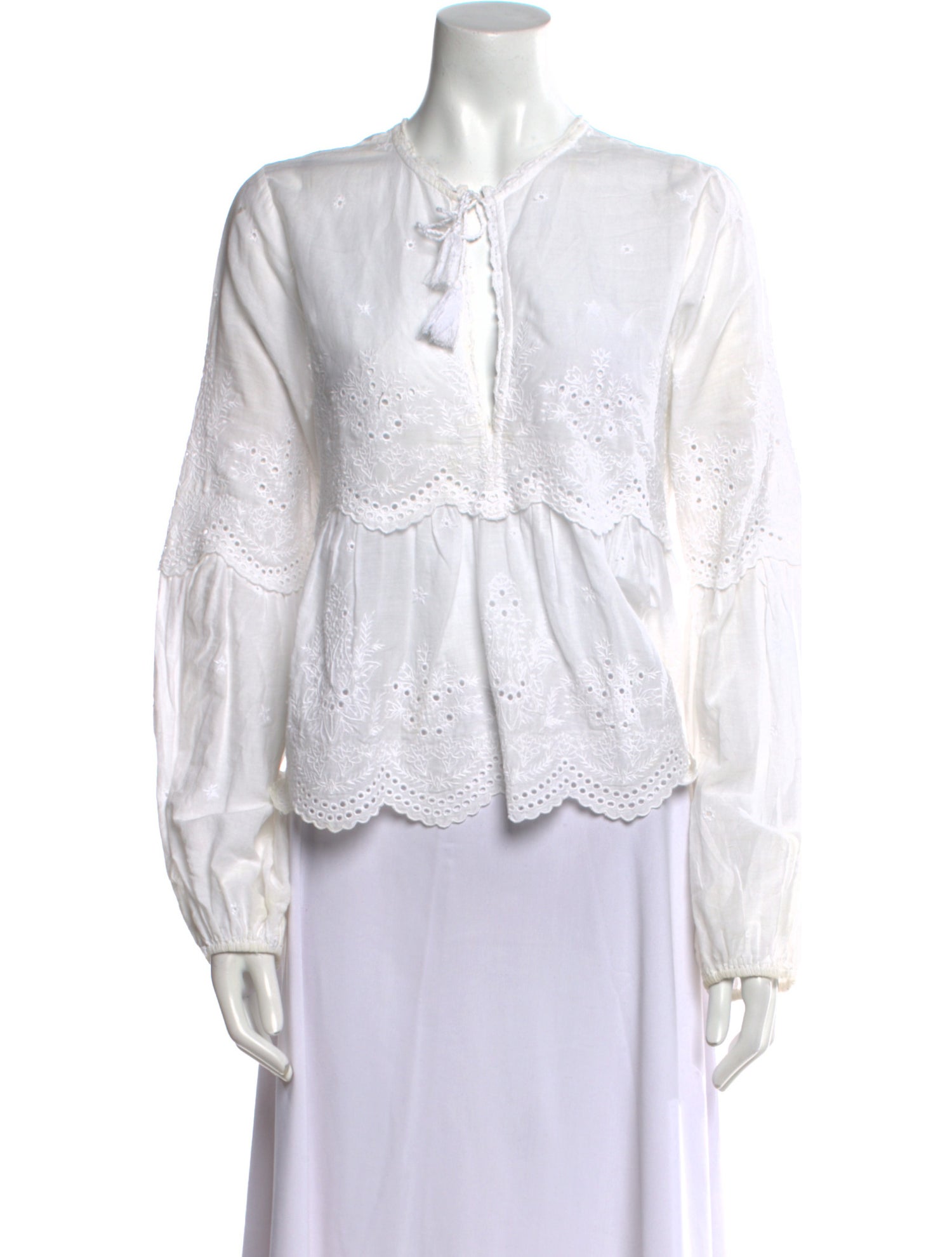 Ulla Johnson V-Neck Long Sleeve Blouse